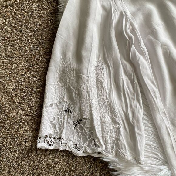 Soft Surroundings Top Button Down Dull White Womens Size Small - Picture 3 of 8